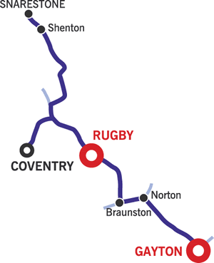 Coventry or Snarestone and return Cruising Map